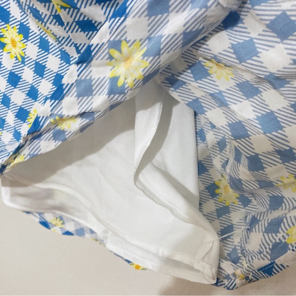 Staud Milla Gingham Daisy Mini Dress Size 16 NWT - Picture 12 of 15
